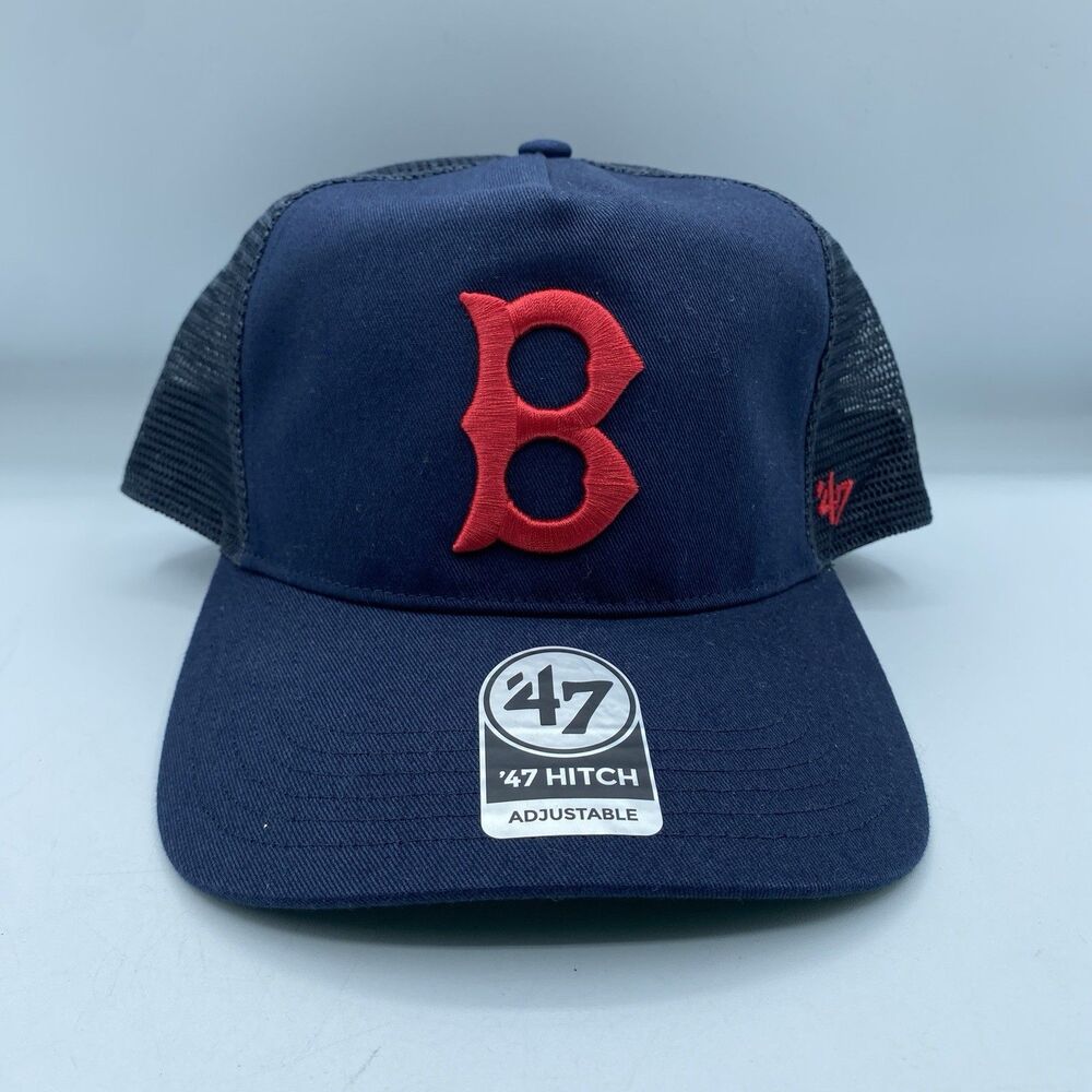 Boston Red Sox 47 Hitch Trucker Hat Mens OSFA Snapback MLB Baseball Blue NWOT